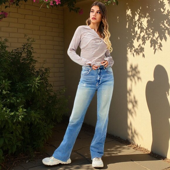 Nili Lotan Celia Design Distressed Denim — NYC Minimalism Meets Edge (Size 27) - Picture 1 of 17